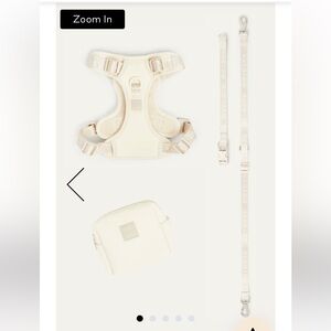 Maxbone Cream Dog Harness and Leash Set